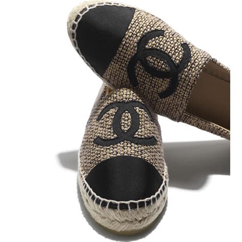 chanel espadrilles black gold|where to buy Chanel espadrilles.